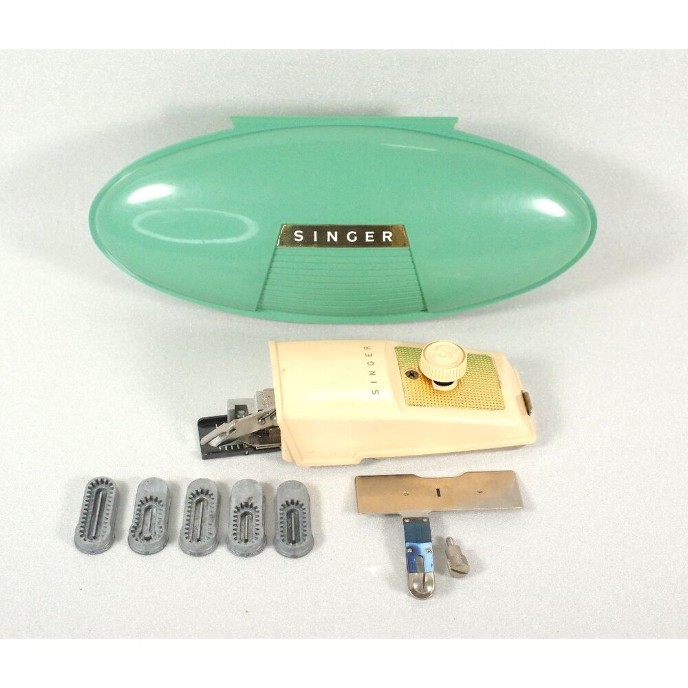Singer Buttonholer Green "Jetson" Clamshell for Low Shank Singer Sewing Machines